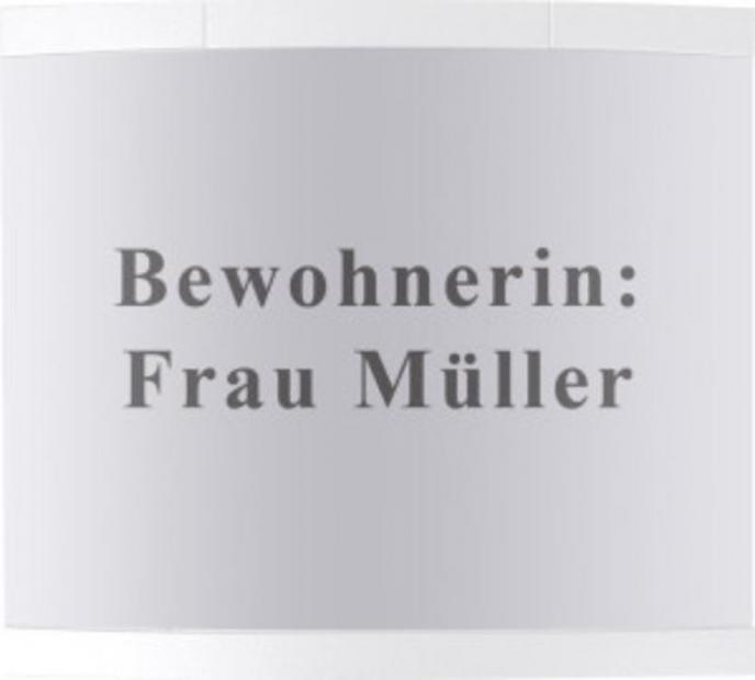 Namensschild für Zimmersignalleuchte 